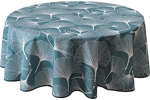 Le linge de Jules Biloba - Mantel Antimanchas Redondo (160 cm), Color Azul