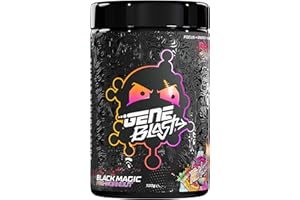 Gene Blast Black Magic Pre Workout – Strength, Energy, Focus & Muscle Pumps | BCAA + EAA | High Stim | No Crash | 720g (Fruit Punch)