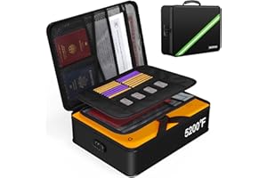 Noiposi Feuerfeste Dokumententasche mit 5200℉ Wärmeisolierung, Dokumentenbox mit Schloss, aktenkoffer, Home Travel Starke feuerfeste wasserdicht Aufbewahrungsbox für wichtige Dokumente und Mehr.