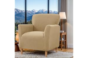 LiveGo Pokrowce na fotele bankietowe pokrowce na fotel rozciągliwy dzianinowy pokrowiec na krzesło z ramionami rozciągliwe pokrowce na krzesła do salonu, miękki pokrowiec na fotel, antypoślizgowy,