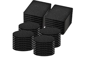 ABEILLO Antypoślizgowe podkładka na meble, 60 sztuk, samoprzylepne gumowe podkładki pod nóżki, uchwyty meblowe, podkładki na nogi krzesła, odporne na zarysowania, ochraniacze stóp mebli, do podłog z twardego