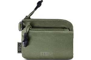 1TG TACTICAL Mały portfel, portmonetka 500D Cordura, mały portfel z zamkiem błyskawicznym, dla mężczyzn i kobiet, Ranger zielony, 15*10*5, Nowoczesny