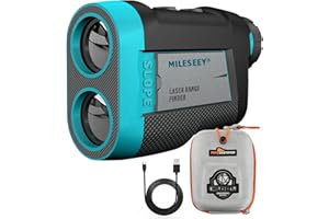 MiLESEEY Telemetr golfowy z przyssawką magnetyczną, Golf Dalmierz 600m z blokadą i znacznikami wibracyjnymi, Tilt on/Off, Legalna gra turniejowa, 6-krotne powiększenie, ładowanie przez USB