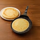 Deconox Granite Coated Crepe Pan 26 Cm | Ideal Crepe, Pancake and Omelette Pan with Non-stick Surface