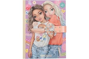 Depesche 13621 TOPModel Girl Power - Tagebuch mit Zahlen-Code und Sound, Buch in Pink, mit Model Motiv und 192 linierten Seiten