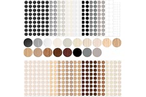 DRAUPNIR 1166 Pièces/20 Feuilles Cache Vis Auto-adhésif, 12mm/21mm Cache Trou Meuble, Autocollants pour Trous de Vis pour Armoires Murales Bureaux Réparations de Meubles