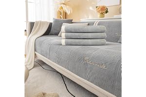 AUAUY Soffskydd i mjuk mjölkfleece, nya halkfria sofföverdrag, 1, 2, 3-sits, sektionssoffa, soffskydd, L-format möbelskydd, n