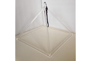 CHAKRAS ENERGY 11inch crystal singing pyramid thick quality, with 1 pcs free quartz mallet for sound healing, treatment and meditation (clear)