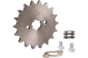 WOOSTAR Moto 420-18T Pignon Avant 17mm Remplacement pour 50cc 70cc 90cc 110cc 125cc Dirt Bike Pit Bike Mini Vélo ATV 4 Roues Cyclomoteur