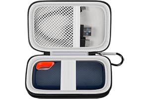 GWCASE Hard Case Compatible with SanDisk 500GB/ 1TB/ 2TB/ 4TB Extreme Portable SSD - Up to 1050MB/s - USB-C, USB 3.2 Gen 2 - External for Solid State Drive. Carrying Travel Holder for USB Cables (Box Only)