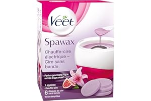 Veet - Kit SpaWax Chauffe Cire Electrique et 6 recharges de cire - Epilation Cire Chaude sans Bande