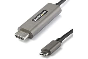 StarTech.com 6ft (2m) USB C to HDMI Cable 4K 60Hz w/ HDR10 - Ultra HD USB Type-C to 4K HDMI 2.0b Video Adapter Cable - USB-C to HDMI HDR Monitor/Display Converter - DP 1.4 Alt Mode HBR3 (CDP2HDMM2MH)