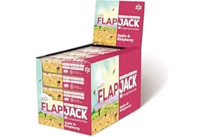 BRYNMOR FLAPJACK Brynmor Apple & Raspberry Flapjack, 20 x 80g Individually Wrapped Bars, A Perfect Treat For Snack Time