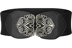 BlackButterfly 3 Pouces de Large Élastique Boucle Vintage Ceintur