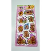Capybara Temalı, Kabartmalı, 3D, Sulu, Simli ve Boncuklu Sticker - Etiket(No5)