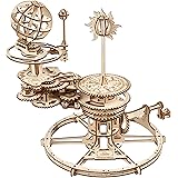 UGEARS Tellurion Meccanico 3D Puzzle - Regalo per la Festa del Papà Terra e Luna Puzzle 3D in Legno per Adulti - Kit Modello 