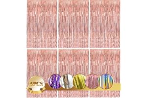 DAITY Lametta Vorhänge 6pcs Glitzervorhang, 6pcs Glitzervorhang Fringe, Folienfransen Vorhang 1m x 2m für Geburtstage Festivals Party ​Bühnendekor