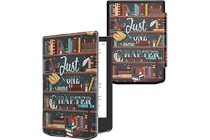 kwmobile Étui Compatible avec Pocketbook Verse/Pro/Color/Vivlio Light/Light HD Coque - Étui à Rabat magnétique Tablette eReader Similicuir - Multicolore