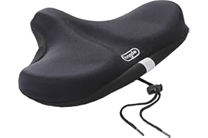 LONGDE Super Wide Bike Seat Cover 13.5" * 10.5" for YLG Saddle Memory Foam Waterproof Most Comfortable Bicycle Saddle Pad