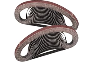 STEBRUAM Sanding Belt 9 x 533 mm,30PCS 80 Grit