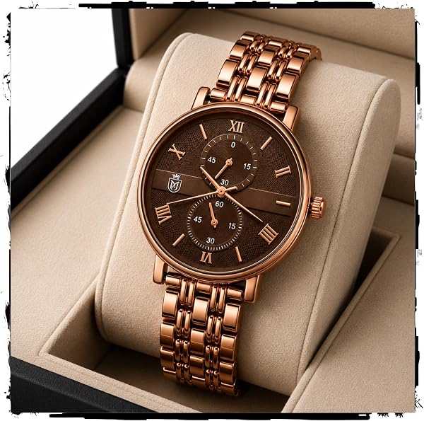 MOOVER Women's Analog Quartz Watch with Stainless Steel Strap