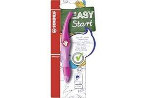 ‎STABILO STABILO - Ergonomischer Tintenroller für Rechtshänder - EASYoriginal in pink hell/dunkel - blau (löschbar) - inkl. Patrone - Blister
