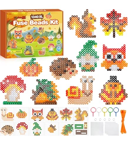 Ouxayapl Coffret De Perles à Repasser Noël – 1200 Pièces 5 Mm – 9 Couleurs – Avec Plaque, Papier Et 10 Crochets – Cadeau Créatif Enfant 3+