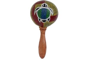 CIFFRE Holzrassel Holz Rassel Shaker Percussion Handrassel Schildkröte Marakas R1