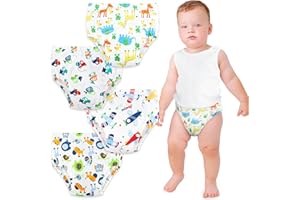 UNIFAMILY Potty Training Pants 2-6 Years Boys 4 Pack Cotton Potty Training Underwear for Boy Reusable Cars Toddler Training Pants