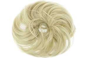 CAISHA by PRETTYSHOP Posticcio Capelli Elastici Acconciature Da Sposa Voluminoso Leggero Ondulato Chignon Biondo Chiaro Mix G14B