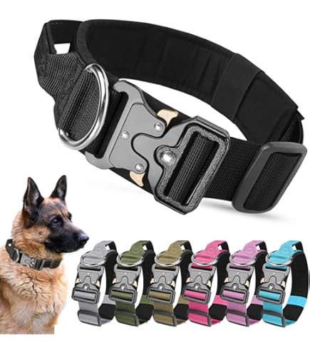 Ledeak Taktisches Hundehalsband - Verstellbar Mit Sicherheitsschnalle Für Große Hunde