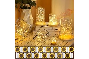 Frasheng 15 Piezas Cadena de Luces con Pilas,20 LEDs 2M Alambre de Cobre Guirnaldas Luces,Impermeable Luces Decorativas,Luces de Cadena Micro Cobre Impermeable,Guirnalda Cadena de Luces,para Navidad