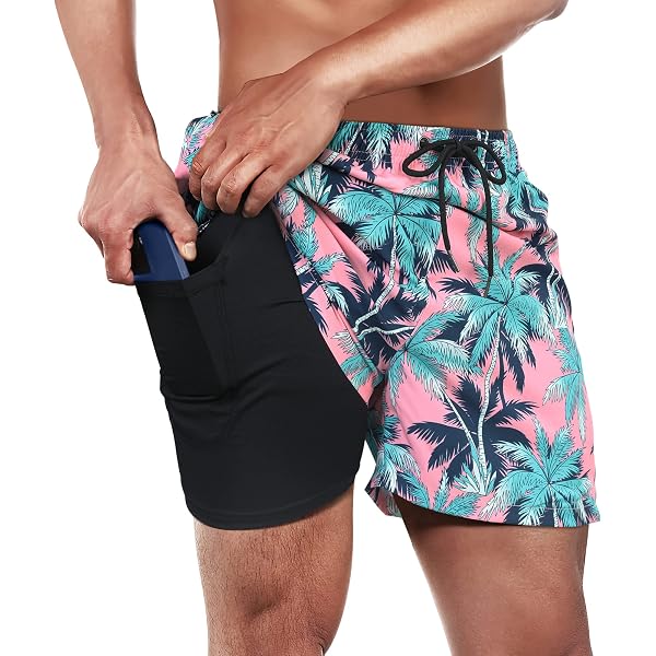 Fovdtaa - Lot De 5 Shorts De Sport Homme - Taille Élastique, Poches Zippées - Séchage Rapide