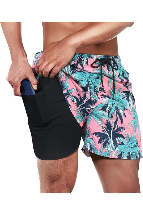 Short De Bain Homme Comilaka - Séchage Rapide, Doublure Compression - Idéal Plage, Surf, Natation