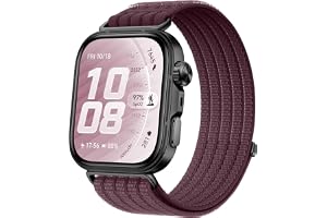 Compatible with Huawei Watch Fit 5 Pro Nylon Strap Fit 4 Pro Fabric Bands Fit 3 4 5 Lightweight Replacement Loop Band with Metal Connector