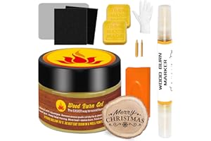 KINTSUKUROI Wood Burn Paste Pen Kit, 4OZ Wooden Burning Gel & Double Sided Marker Kit for DIY Beautiful Wood Burn in Minutes, Perfect for Beginners Handmade Meaningful Gifts