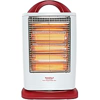 Maharaja Whiteline Lava Neo 1200-Watt Halogen Heater (White and Red)