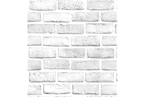 xupingjiti Papel pintado autoadhesivo, diseño de ladrillo, vintage, efecto piedra, 44 cm x 1000 cm, lámina autoadhesiva para alféizar de cocina