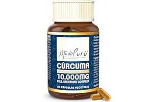 Estado Puro Cúrcuma 80 Cápsulas | Con Pimienta Negra | Alta Potencia 10.000 mg | Turmeric Complex con 3 Tipos de Curcumina | Tongil (1)