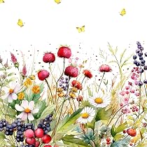 Tovaglioli in Carta Riciclata a 2 Veli Colourful Butterfly 33 x 33 cm | Giustacchini