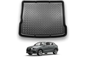 Nomad Boot Liner Compatible with Audi Q3 2011-2018 Recyclable Plastic (PE) Boot Floor Upper Position Tailored Fit Car Floor Guard Tray Black Custom Accessory Dog Friendly Waterproof with Raised Edges