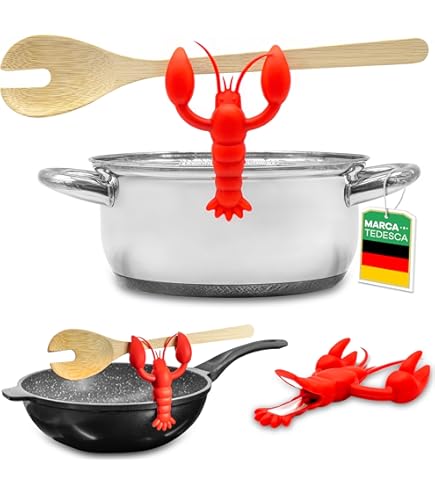 Poggiamestolo In Silicone 9 Pezzi - Porta Cucchiaio Da Cucina, Per Pentole E Utensili, Gadget Pratico