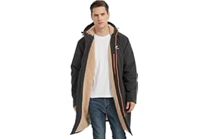 NORDIC OUTLAND Waterproof Winter Coat, Sherpa Lined Hooded Parka, Windproof Change Robe with 2 Pockets, Long Sleeve