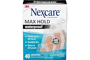 Nexcare Max Hold Waterproof Bandages: Assorted 40 Count (Clear) / 40 Count