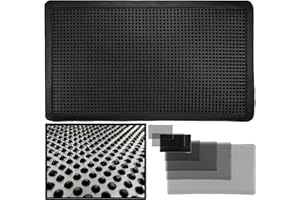 LUCA HOME - Felpudo Entrada Casa 40x70cm - Felpudo Goma Picos Negro para Exterior e Interior - Alfombra Goma con puas Antideslizante - Fácil Limpieza Lluvia