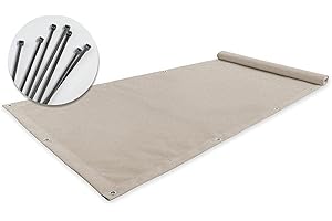 Market-Alley Balkon Sichtschutz mit Kabelbinder und Ösen Balkonabdeckung für Balkon Terrasse Balkonverkleidung wetterfester Balkonumspannungen (401 Sand ; 6,1m x 0,75m ; BxH)