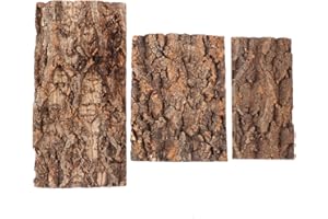 POPETPOP Sfondo di Sughero Terrario 3 Pezzi Sfondo di Corteccia di Sughero Naturale Sfondo di Serbatoio di Rettile Accessori per Arrampicata per Lucertola Geco Drago Barbuto