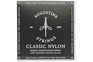 Augustine Struny do gitary klasycznej Classic - Black Label normalny naciąg Zestaw Classic Black normalny/niski