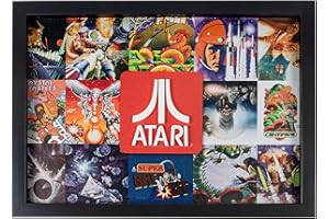 THUMBS UP Official Atari 3D Wall Art, Authentic Atari Legends Collection for Gaming Setup, Gamer Wallpaper, Gaming-Room Decor and Wall Stickers, Black Frame - ThumbsUp!