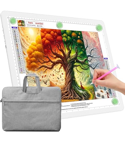 Lavagna Luminosa Zocelight A3 Ricaricabile, Con Supporto Regolabile E Magneti, Per Pittura Diamanti, Disegno E Tracciamento